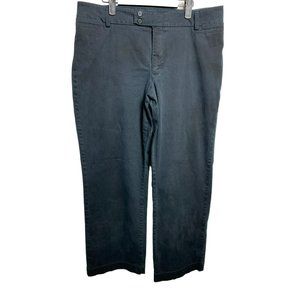 Lee Pants Women's Size 16 M Black Straight Leg Mid Rise Just Below The Waist